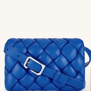 JW PEI Blue Quilted Crossbody Bag